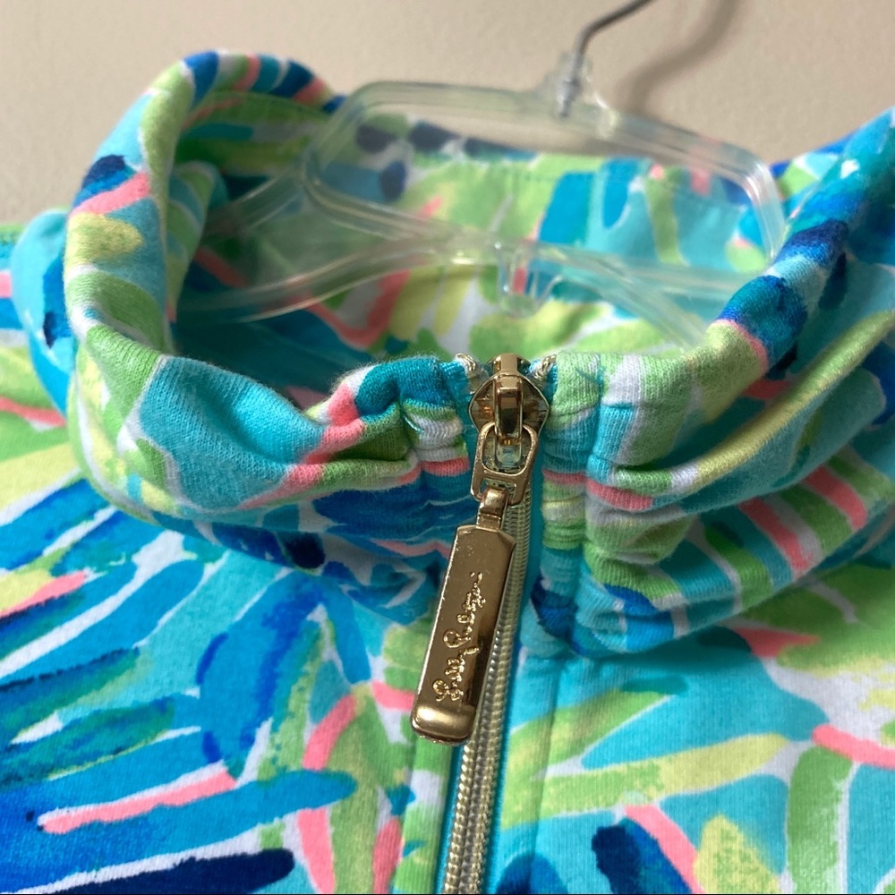 Lilly Pulitzer Deedee Swing Floral Print Zip Jacket In Serenity Now View 3